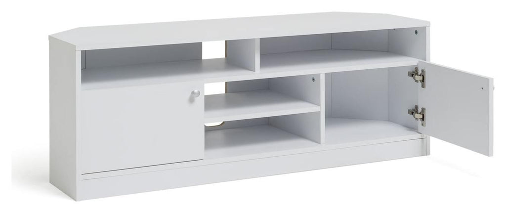 Home Corners 2 Door TV Unit - White | TV Stand with Storage