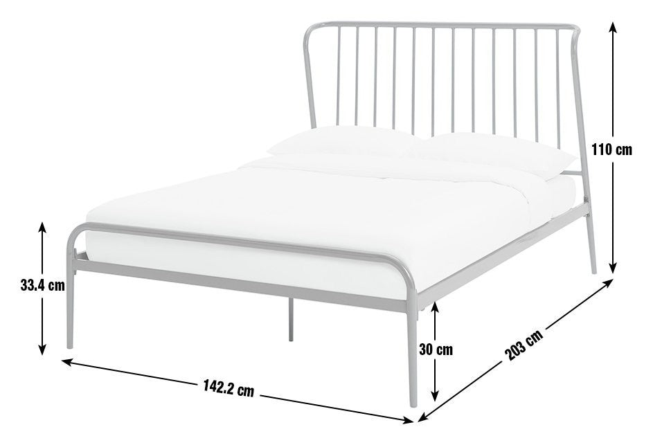 Kanso Double Metal Bed Frame - Blue | modern metal bed frame