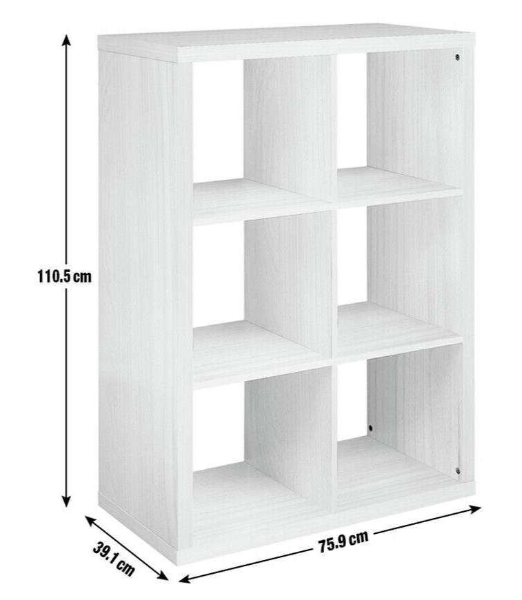 Squares Plus 6 Cube Storage Unit - Oak Effect
