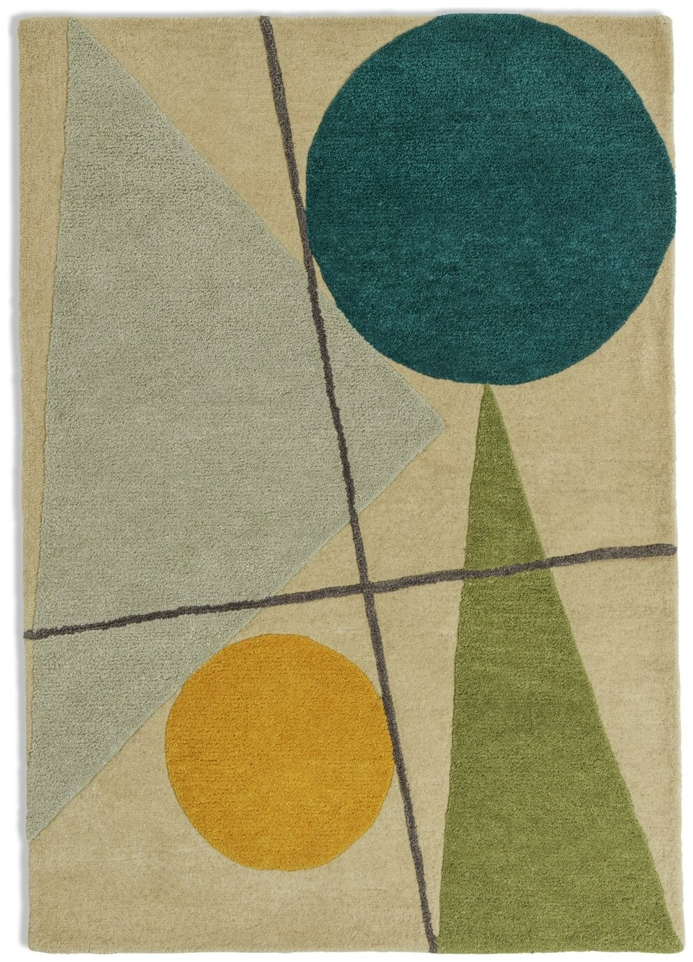 Forma Geometric Wool Flatweave Rug - 170x120cm