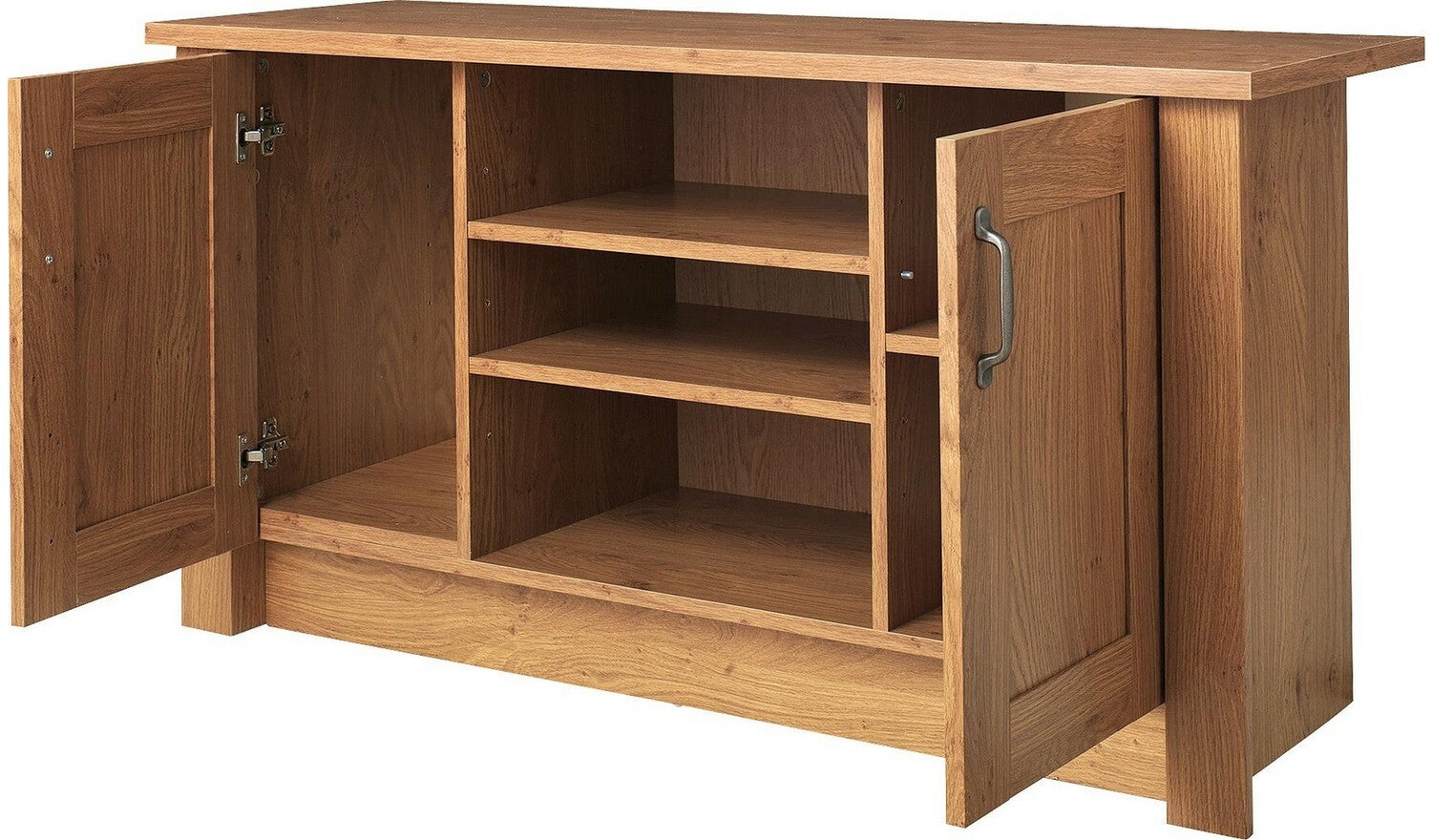 Home Ohio 2 Door Low Sideboard & TV Unit - Oak Effect | Living Room Storage Unit