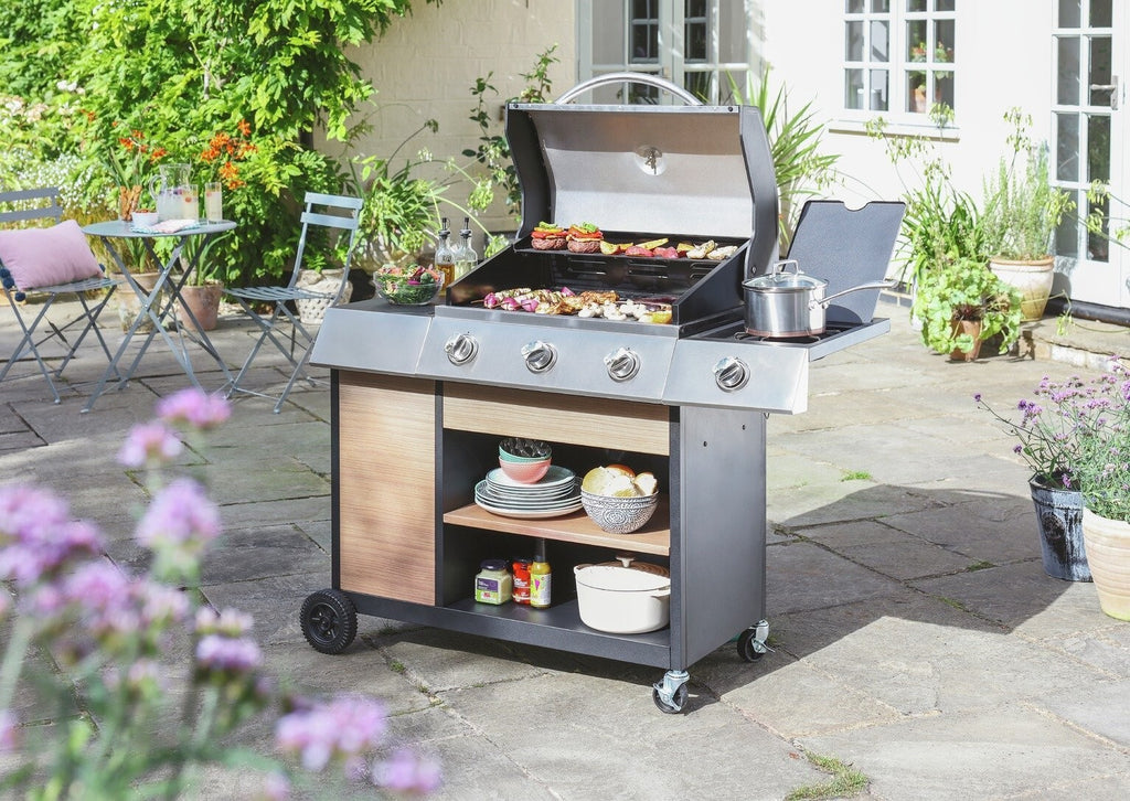 Deluxe 3 Burner with Side Burner Gas BBQ