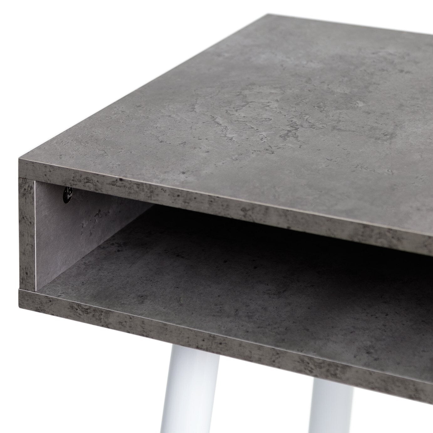 Habitat Concrete Style Office Desk - Grey | Sturdy Workstation for Home Office