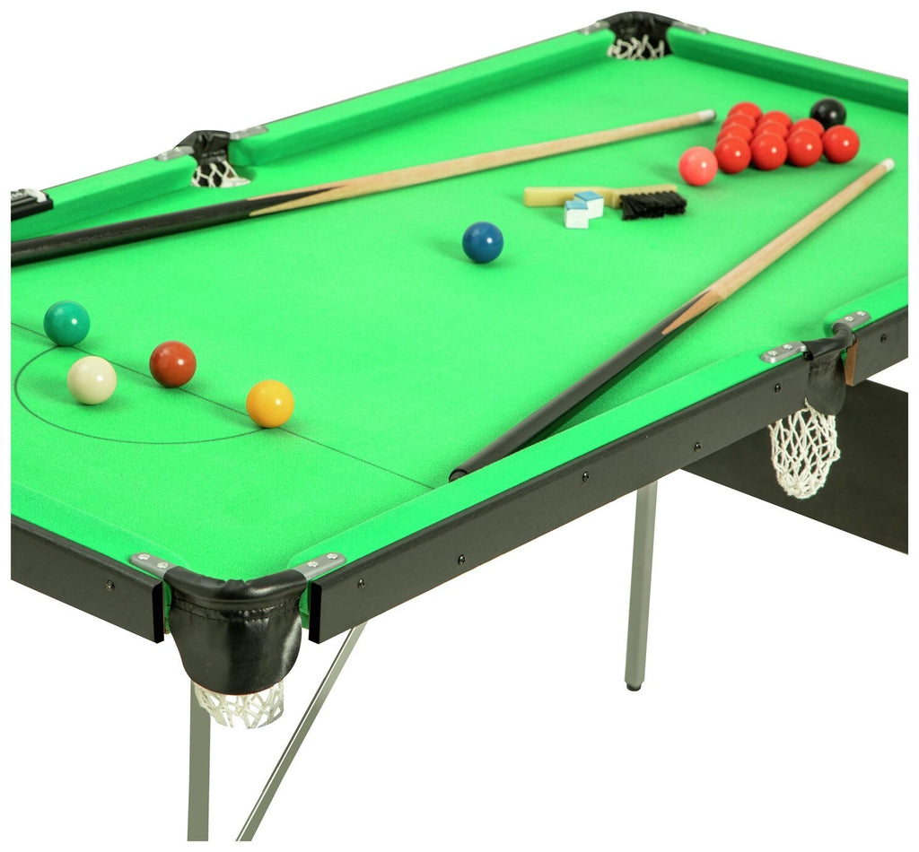 Hy-Pro 4ft 6in Folding Snooker and Pool Table | Compact Indoor Game Table Home