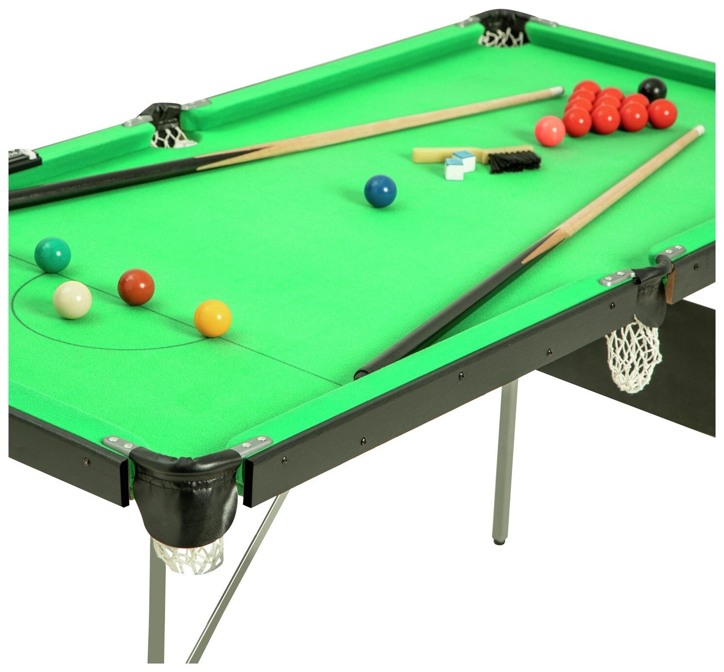 Hy-Pro 4ft 6in Folding Snooker and Pool Table | Compact Indoor Game Table Home