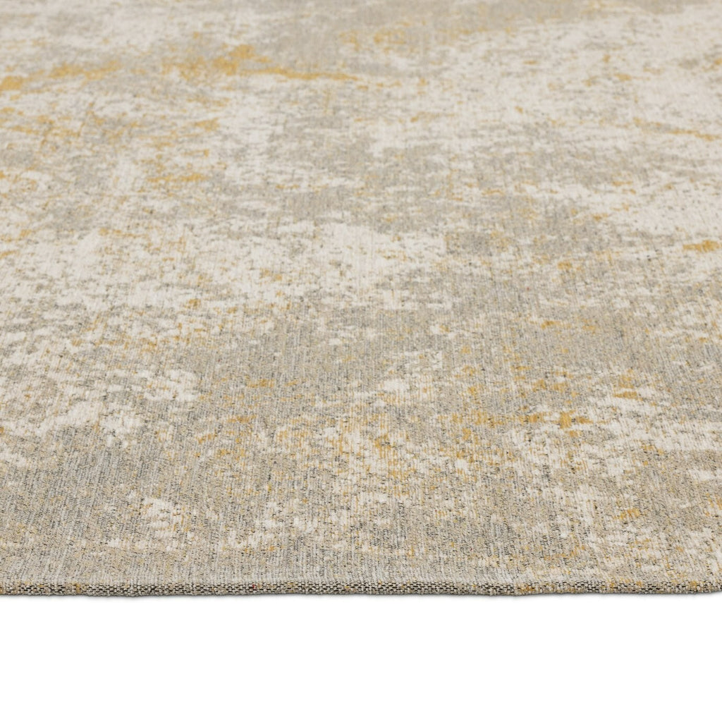 Habitat Distressed Abstract Gold Flatweave Rug - 230x160cm