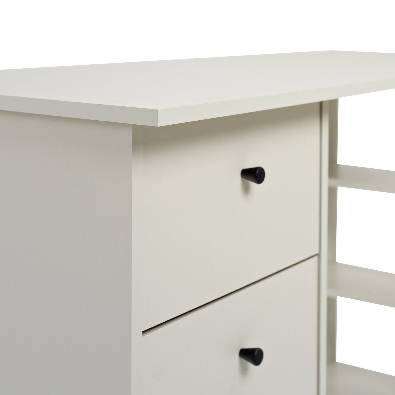 Home Malibu 3 Drawer Office Desk - Light Grey ( B Grade 40769 )