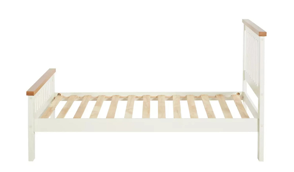 Home Aubrey Single Wooden Bed Frame - Two Tone (S)