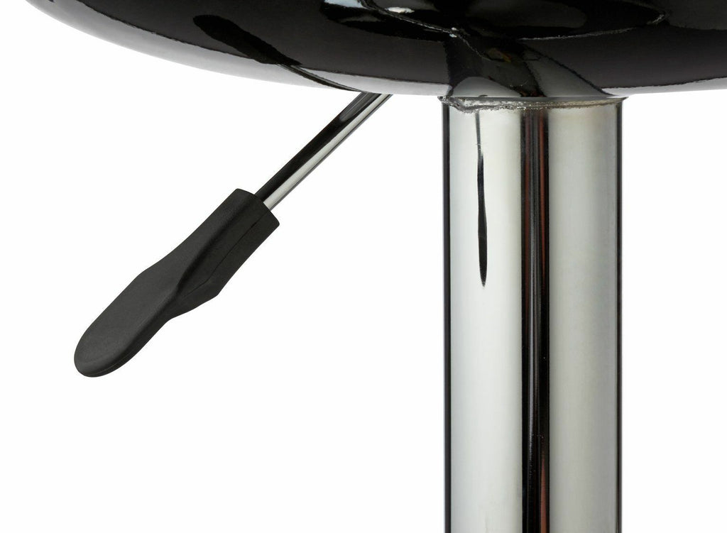 Ottawa Gas Lift Bar Stool - Black |Adjustable Swivel Kitchen Breakfast Bar Chair