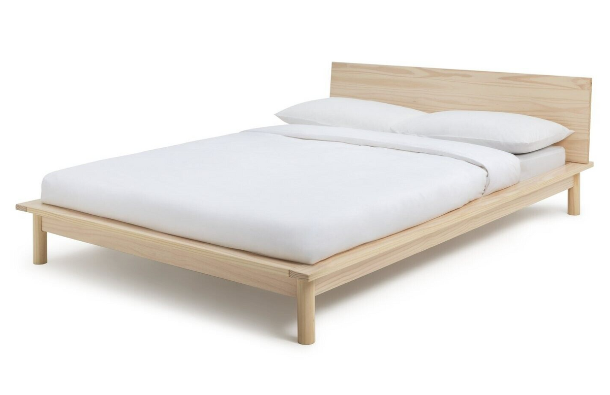 Habitat Akio Double Wooden Platform Bed Frame - Natural