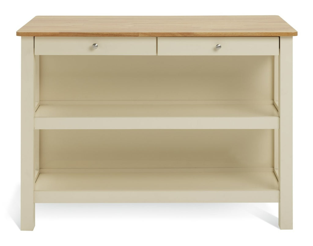 Chicago Solid Wood 2 Seater Bar Island - Cream