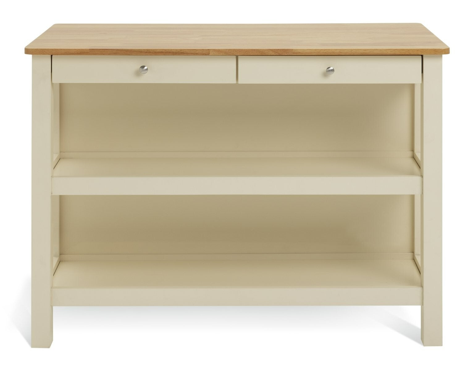 Chicago Solid Wood 2 Seater Bar Island - Cream