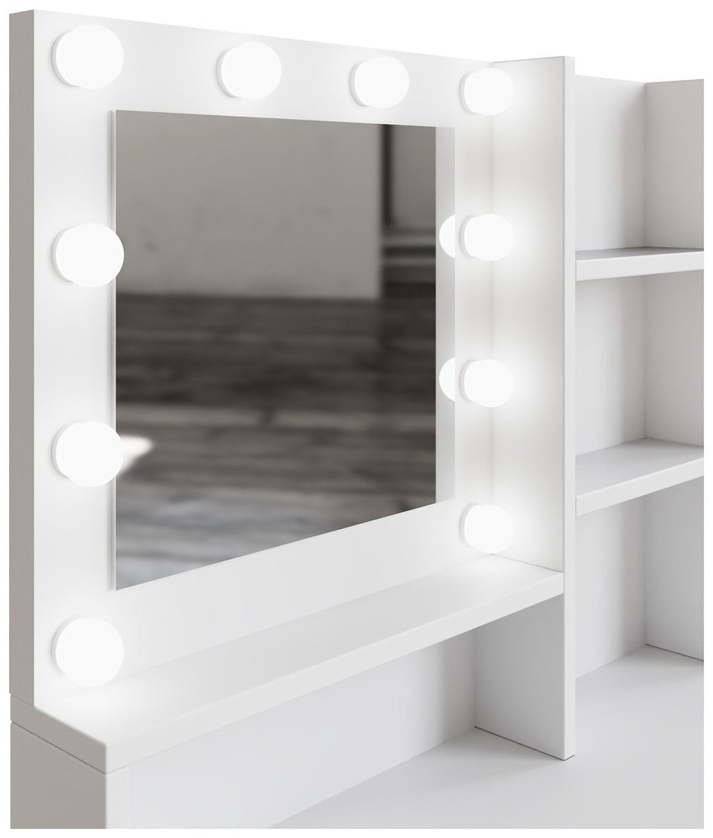 GFW Eva 2 Drawer Dressing Table With Stool - White | White vanity table