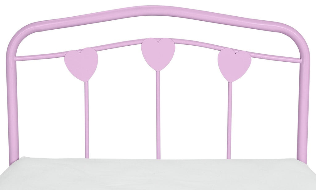 Home Hearts Single Metal Bed Frame - Pink | Pink Kids Bed Frame Metal Girls