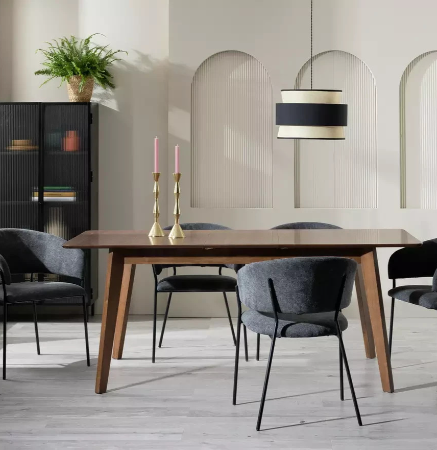 Callan Extending Wood Veneer 4-6 Seater Dining Table ( B Grade )