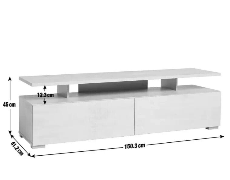 Habitat Floating Top TV Unit - Black & Brown ( B Grade 40998 - 40999 )