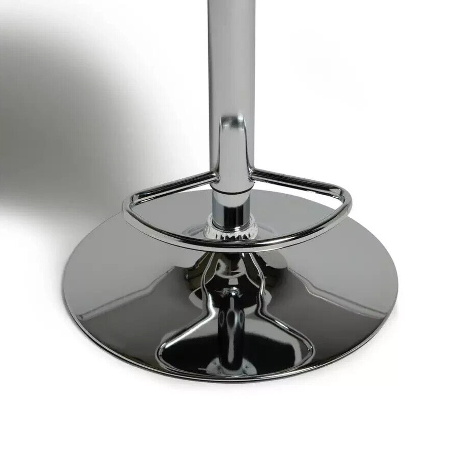 Nitro Bar Stool - White | Modern White Kitchen Breakfast Bar Chair Chrome Base