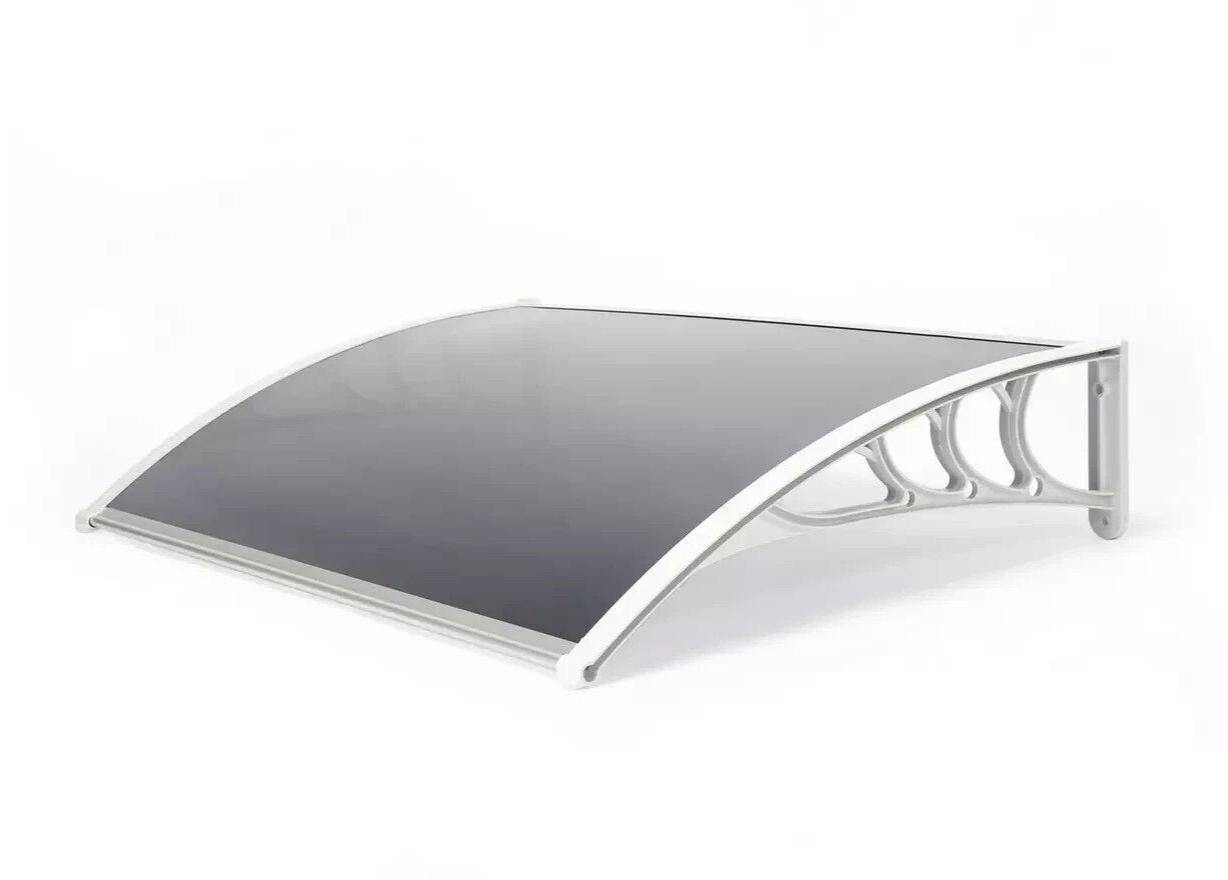 Greenhurst 1.2m Tinted Door Canopy - White