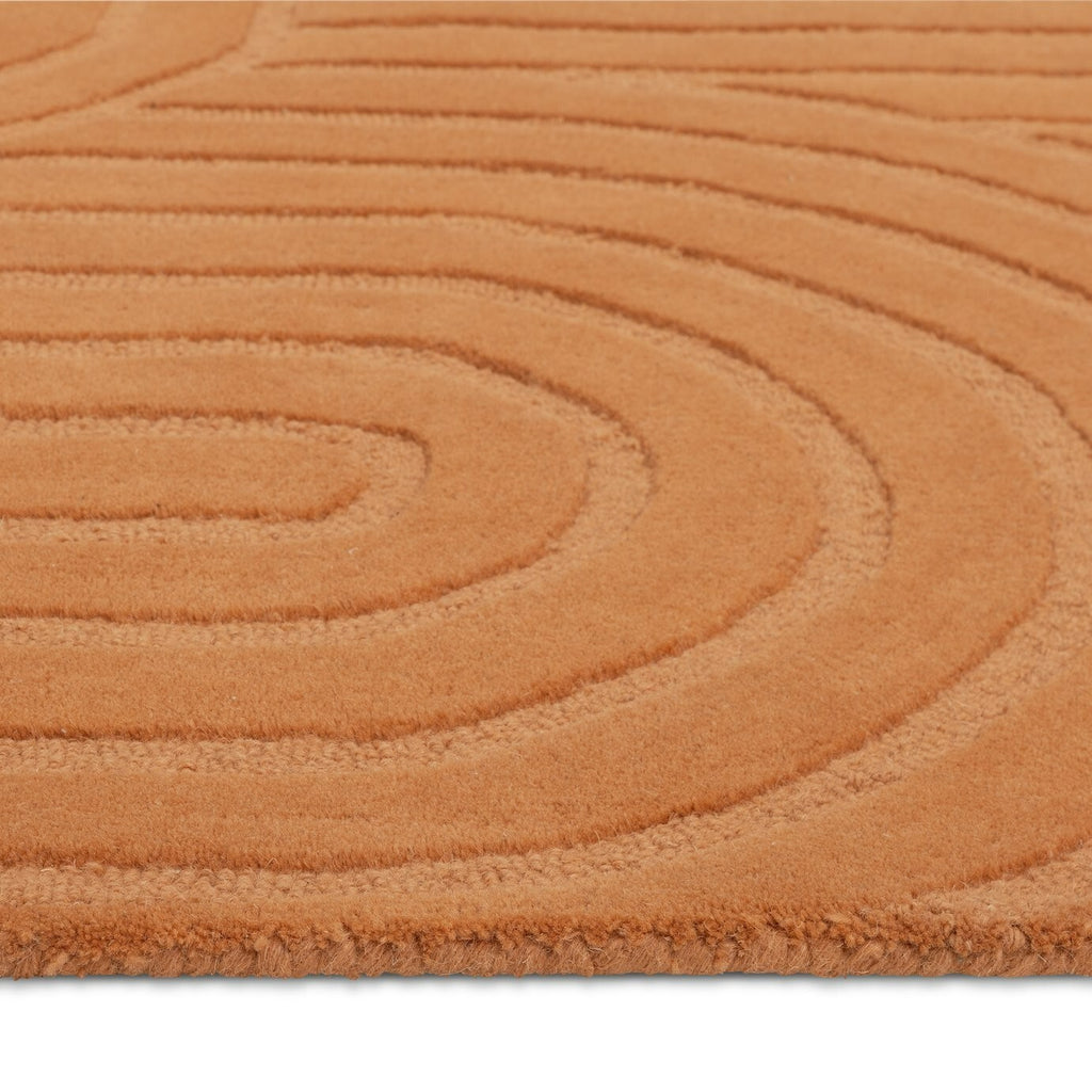 Habitat Mirage Carved Ginger Cut Pile Rug - 170x120cm