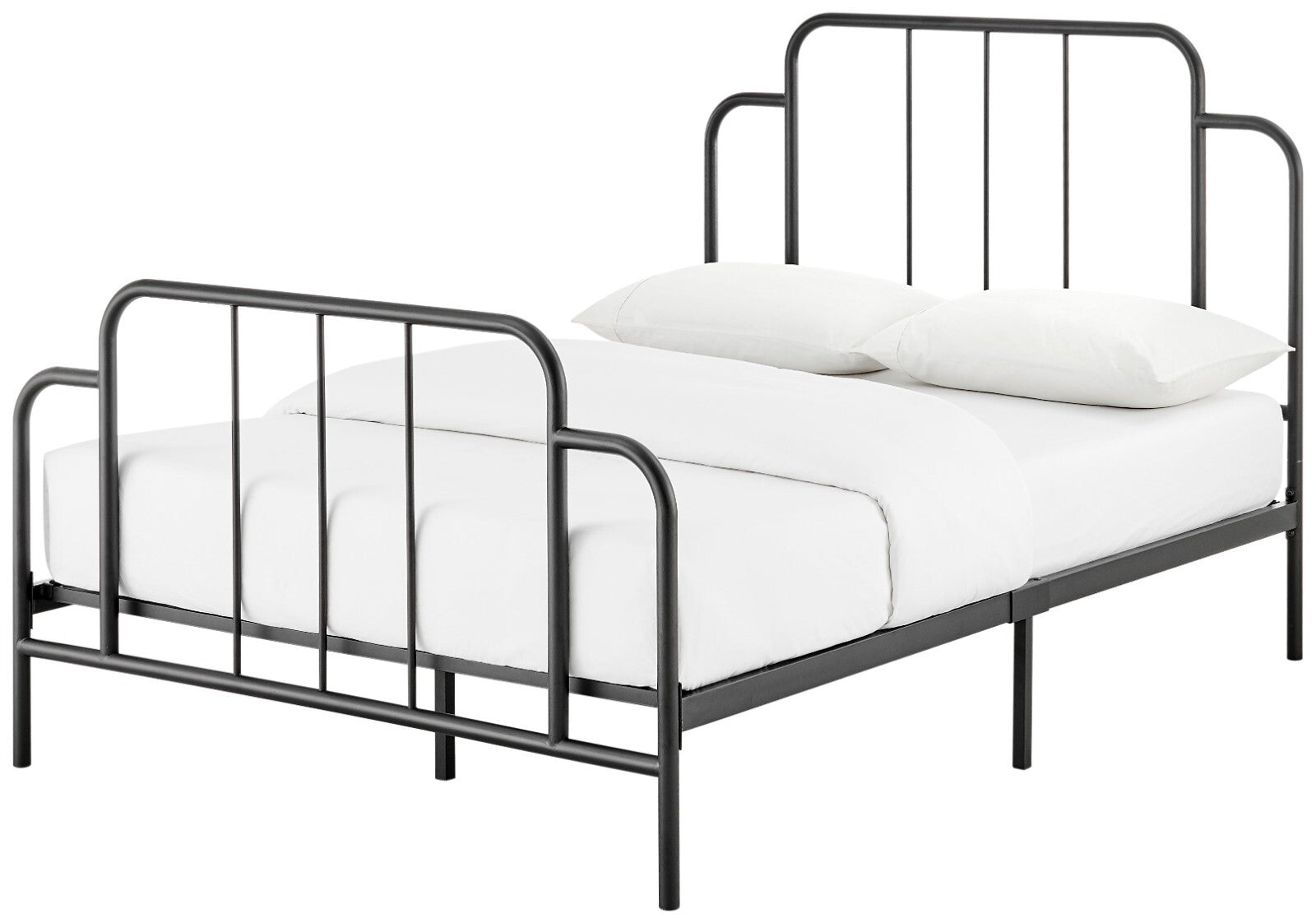 Habitat Jacques Kingsize Metal Bed Frame - Black | Sturdy Bedroom with Mattress