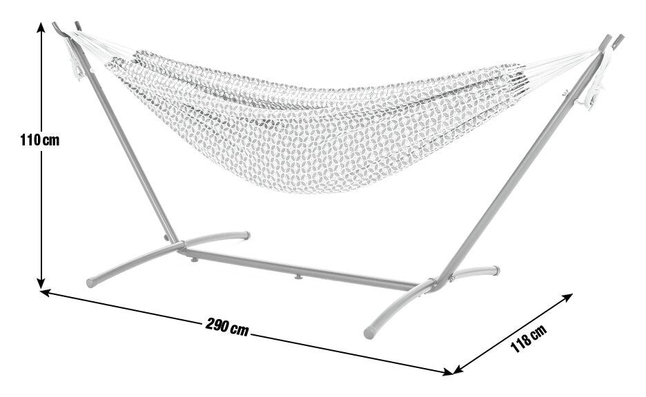 Habitat Boho Hammock with Metal Stand | Portable Indoor Outdoor Hanging Bed