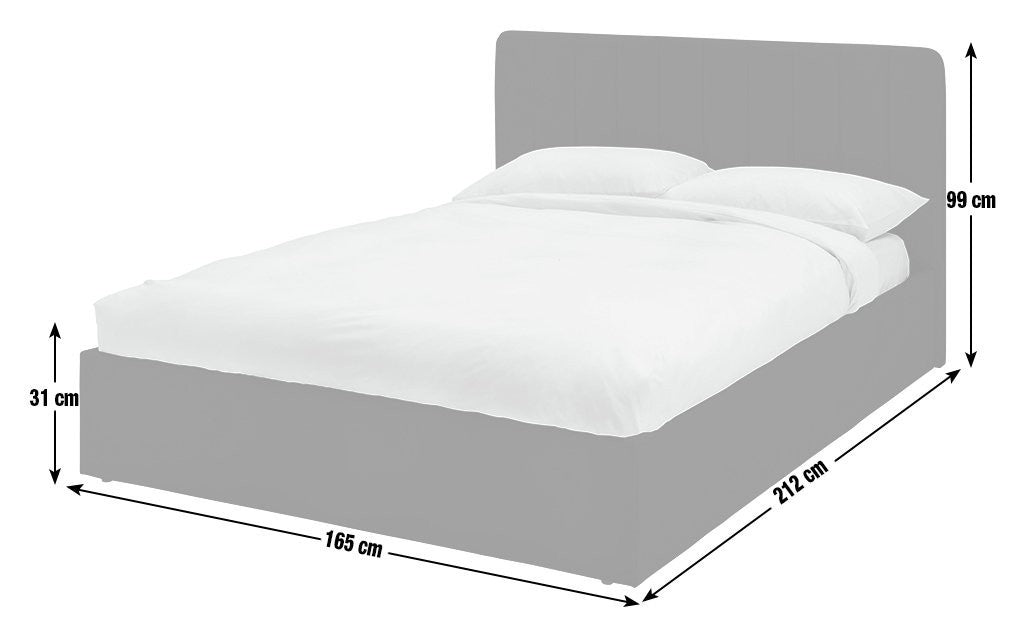 Home Pandora Kingsize End Lift Ottoman Bed - Green | lift-up storage bed