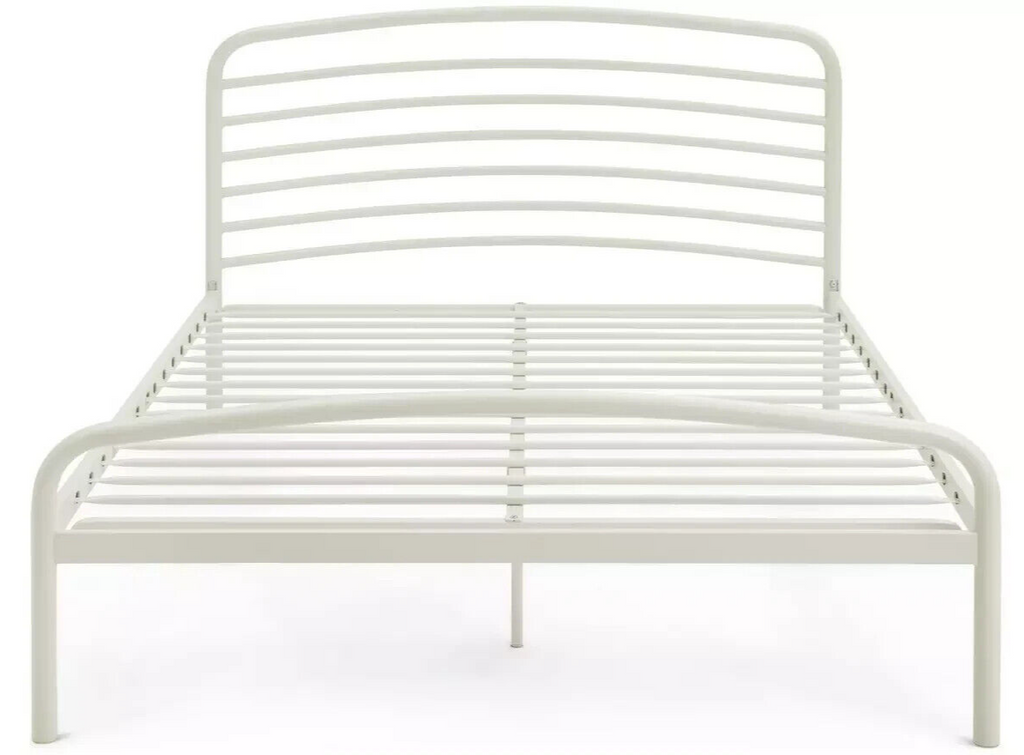Jubilee Double Metal Bed Frame - Off White | Cream Metal Bed Frame Classic Style
