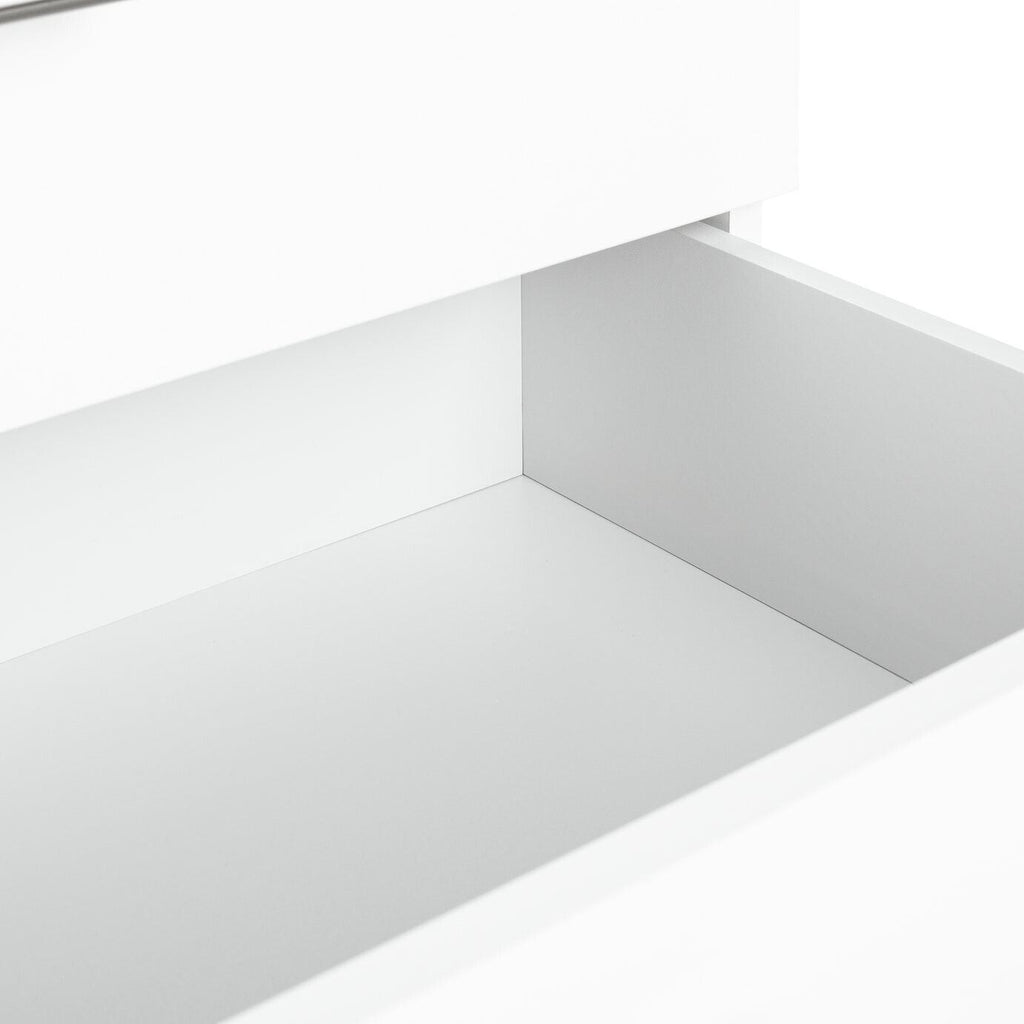 Home Brisbane 5 Drawer Chest White | Modern Storage Cabinet Dresser Furniture