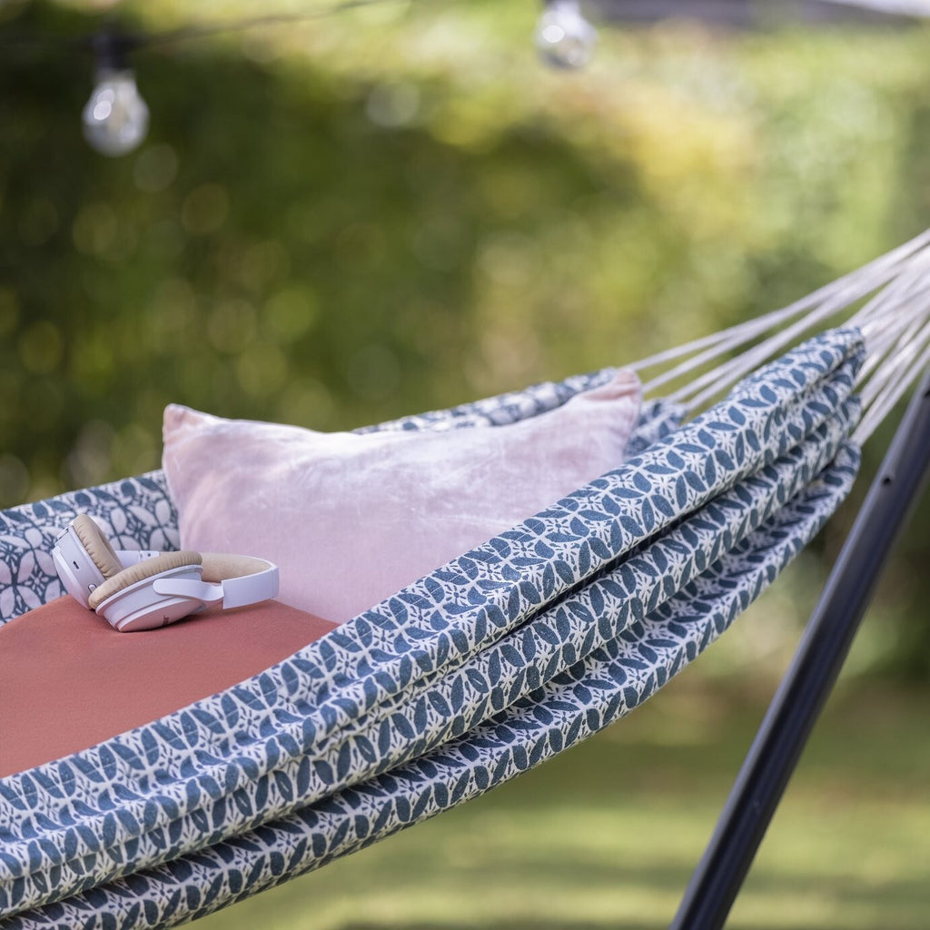 Habitat Boho Hammock with Metal Stand | Portable Indoor Outdoor Hanging Bed