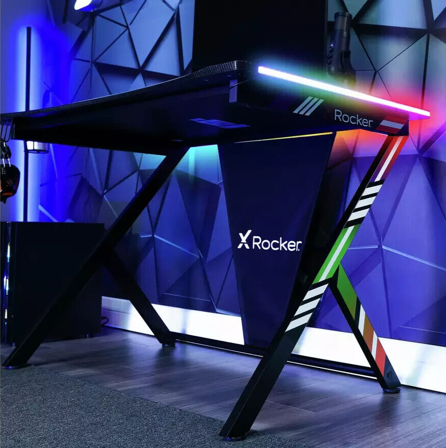 X Rocker Arteon RGB App Controlled LED Gaming Desk
