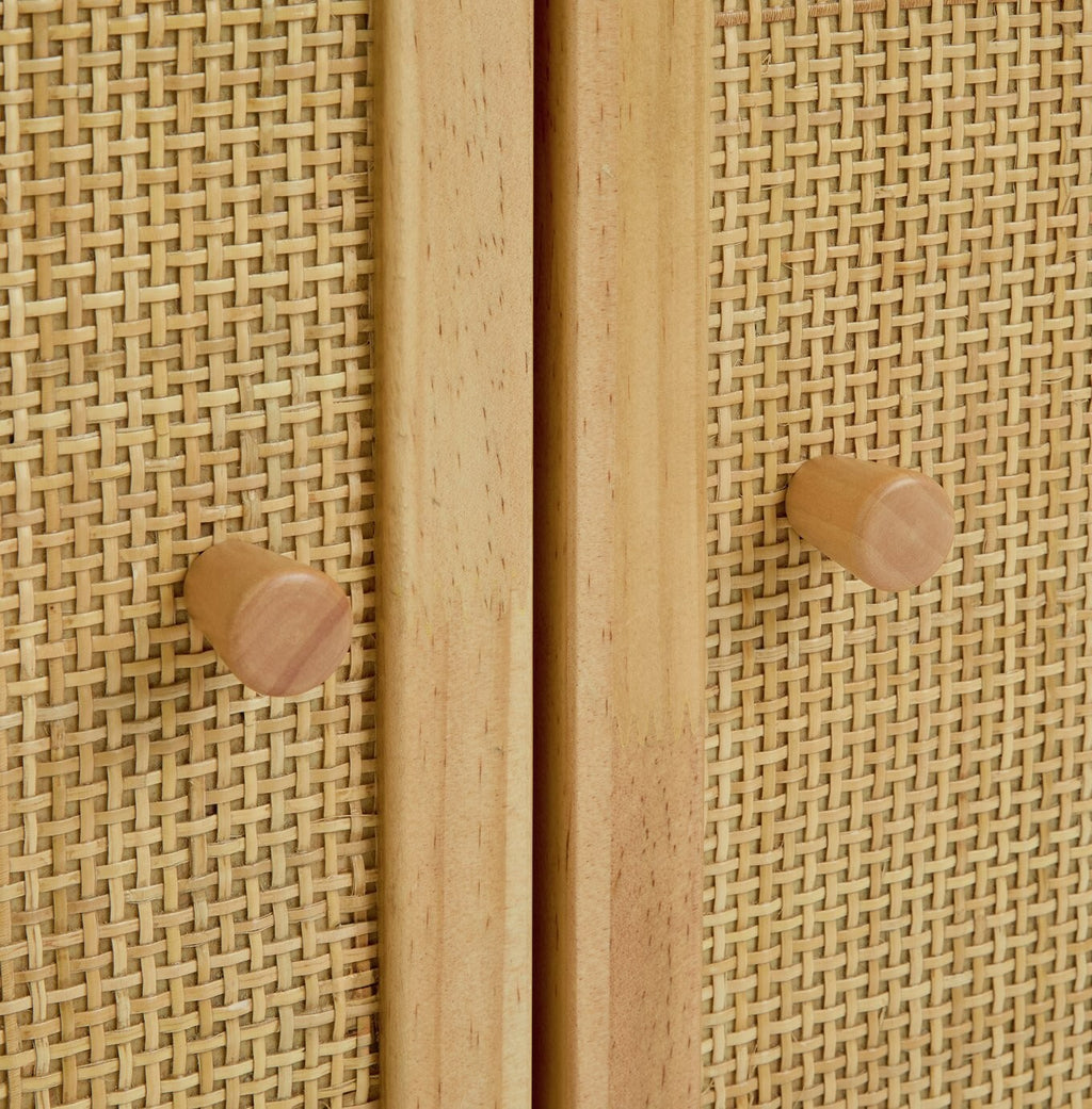 Simone 2 Door Shoe Storage Cabinet - Oak