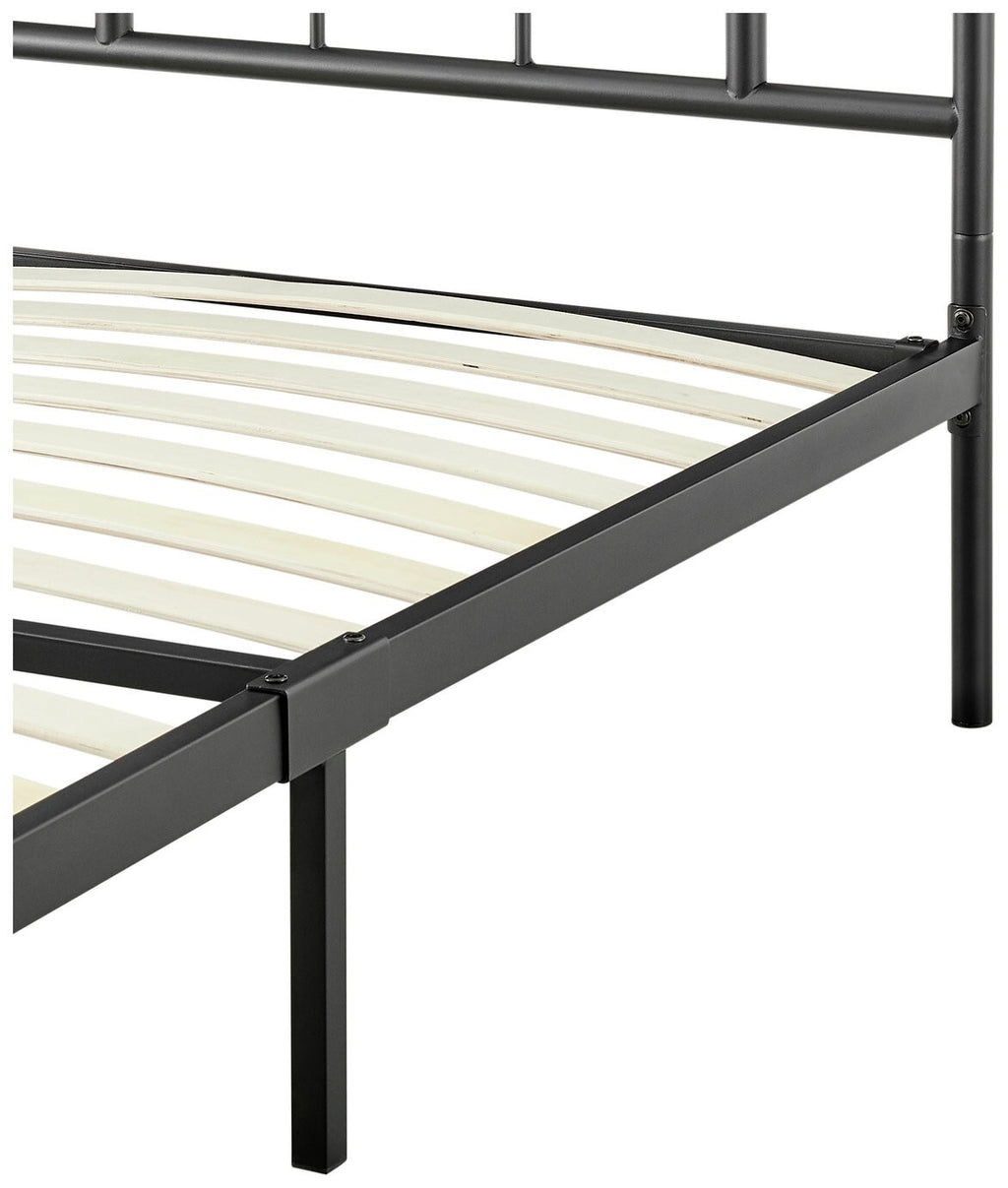 Habitat Jacques Single Metal Bed Frame - Black | Sturdy Bedroom with Mattress