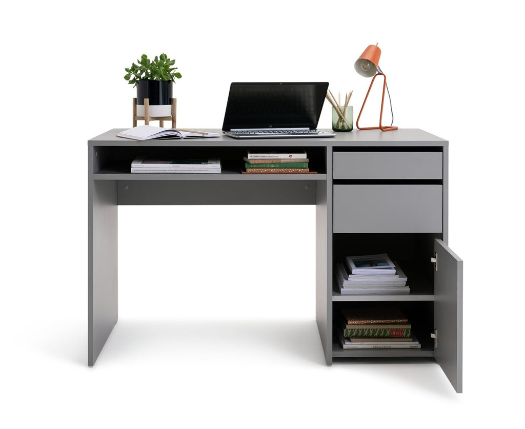 Home Pepper 2 Drawer Pedestal Office Desk - Grey ( B Grade )