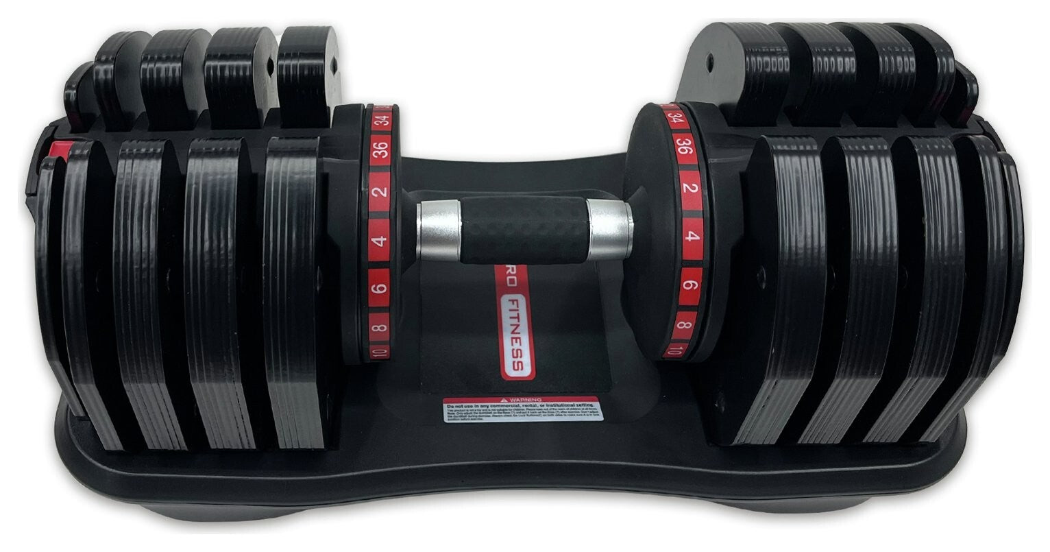 Pro Fitness Adjustable 36KG Dumbbell