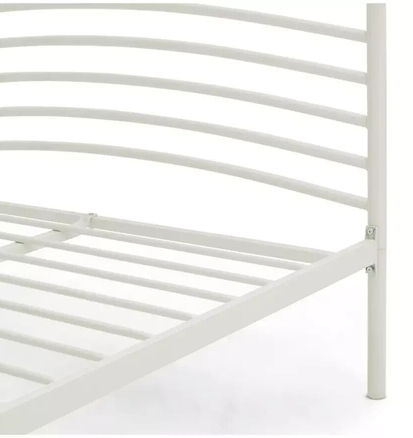 Jubilee Double Metal Bed Frame - Off White | Cream Metal Bed Frame Classic Style