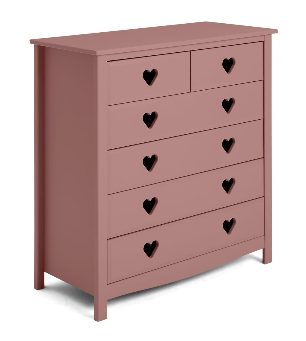 Home Kids Mia 6 Drawer Chest - Pink | kids bedroom storage