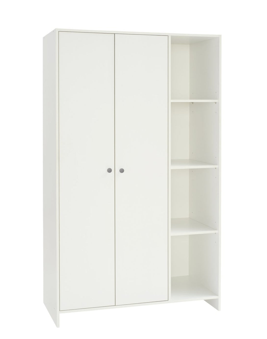 Home Seville 2 Door Open Shelf Wardrobe - White ( B Grade )