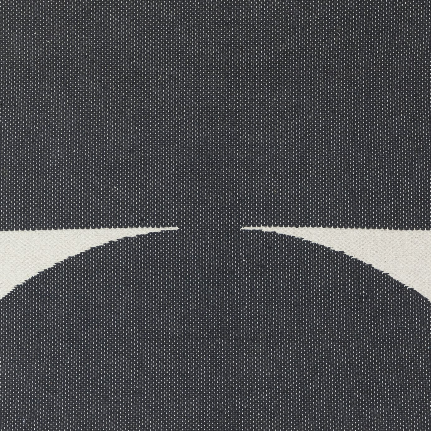 Habitat Half Moon Black & White Cotton Flatweave Rug
