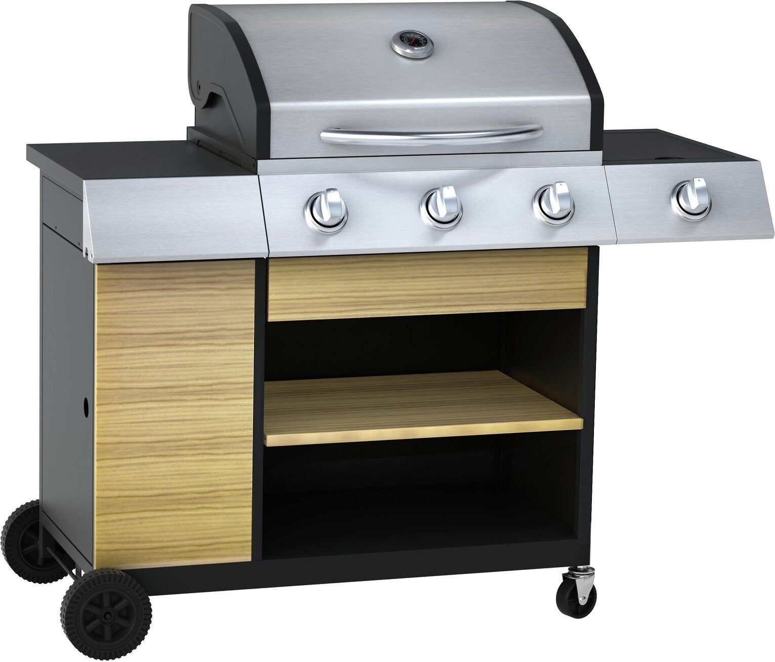 Deluxe 3 Burner with Side Burner Gas BBQ