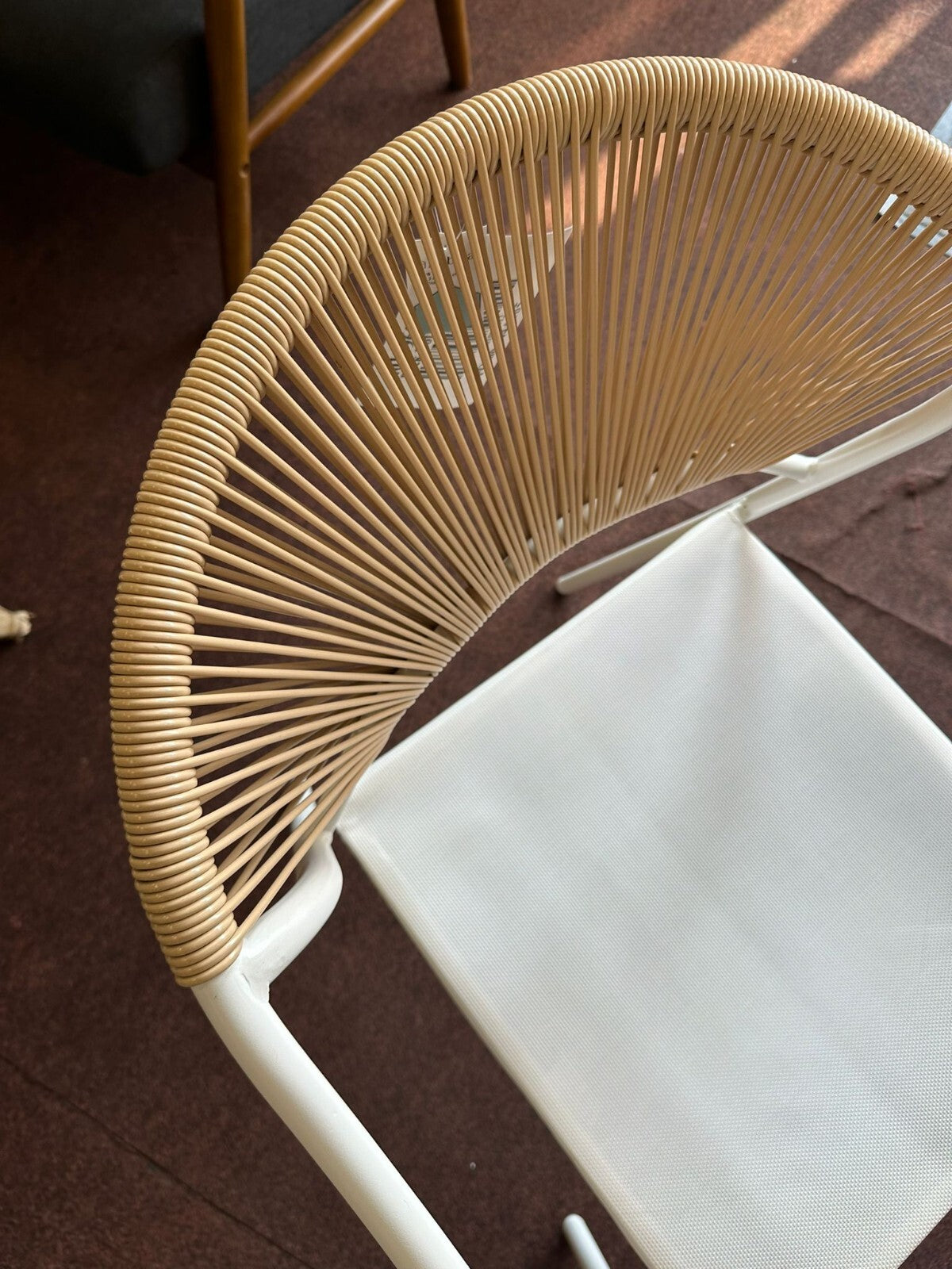 Habitat Elvas Set of 4 Rattan Effect Garden Chair - Natural