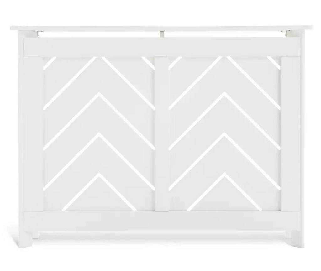 Chevron Small Radiator Cover - White ( B Grade )