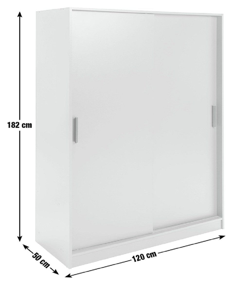 Home Nova 2 Door Sliding Wardrobe - Walnut | 2 door sliding wardrobe