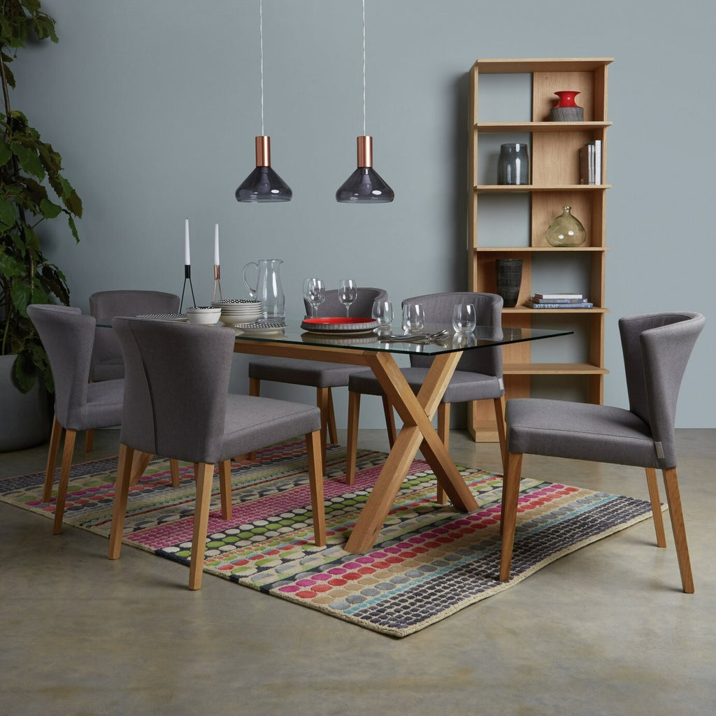 Habitat Bloomsbury Geometric Wool Cut Pile Rug - 200x140cm