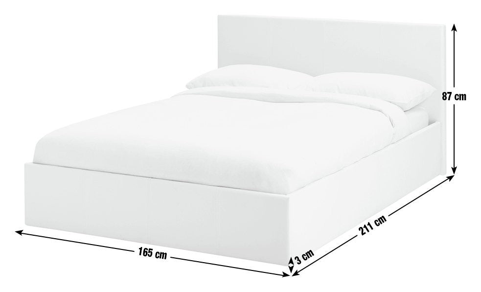 Home Lavendon Kingsize End Lift Ottoman Bed - White | Gas lift king bed