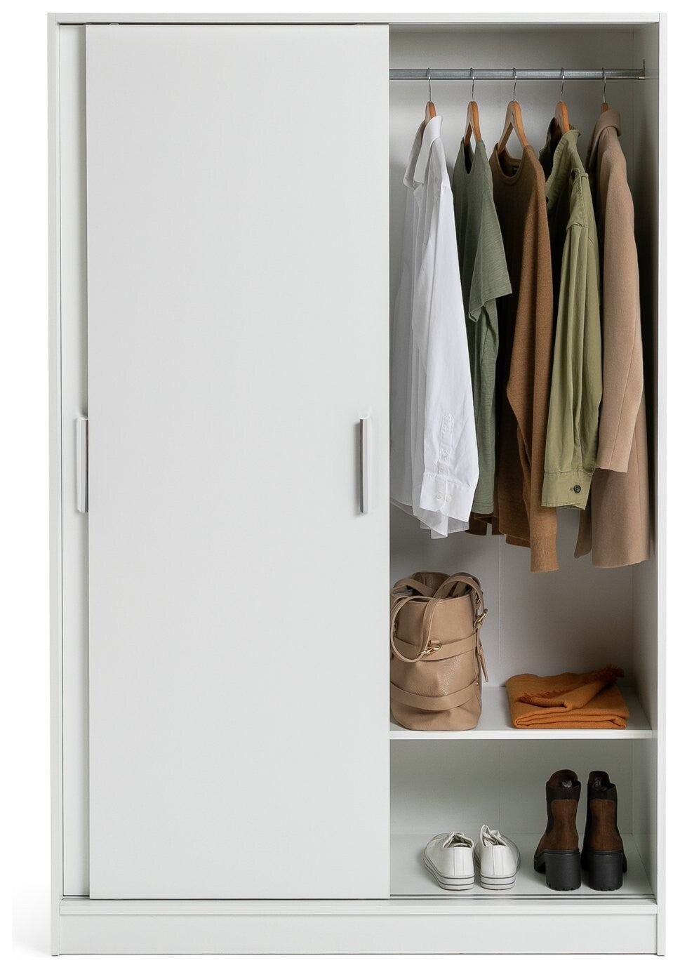 Nova 2 Door Sliding Wardrobe - White ( B Grade 70265 - 70266 )