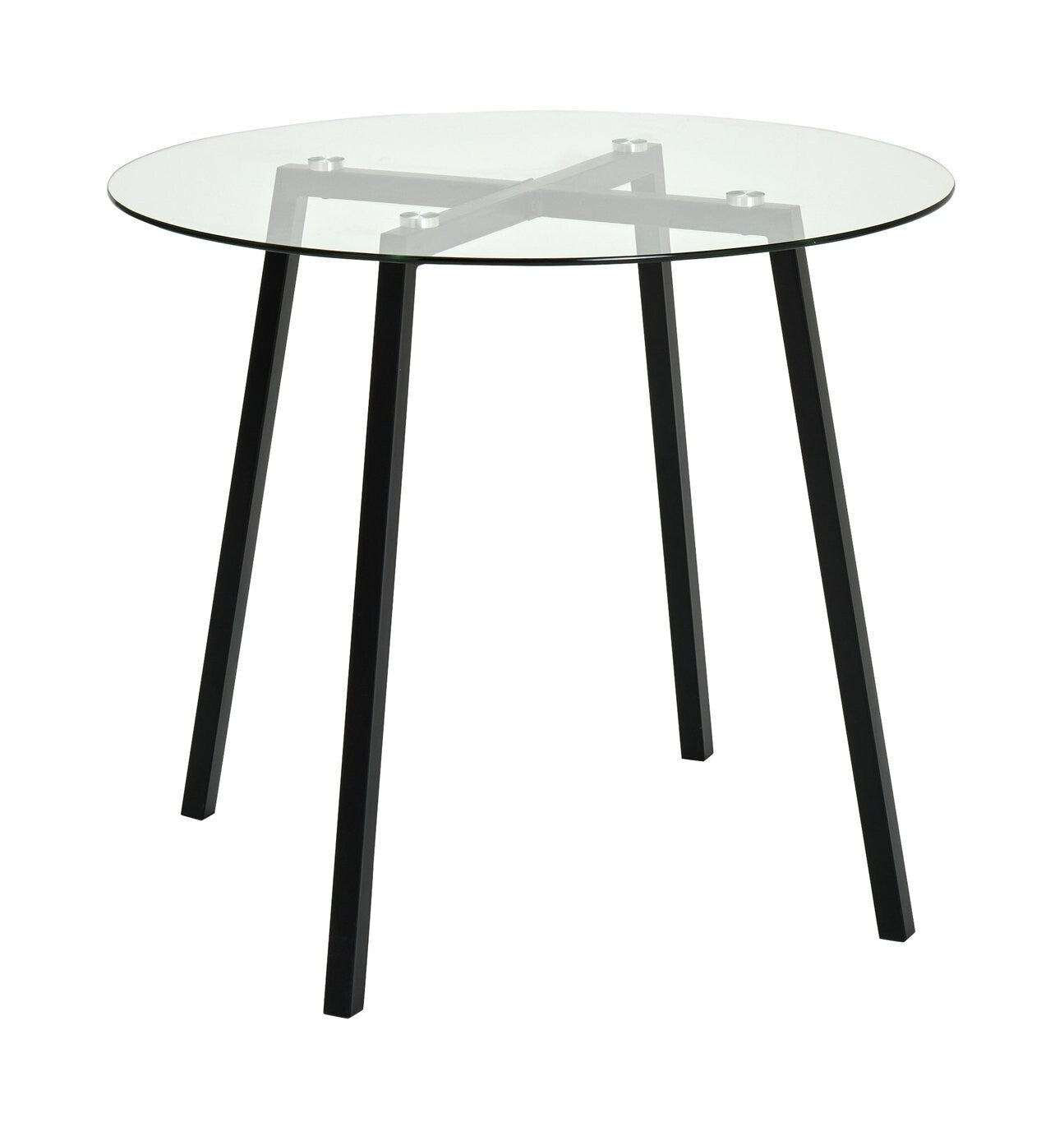 Home Fyra Black Dining Table & 4 Black Chairs