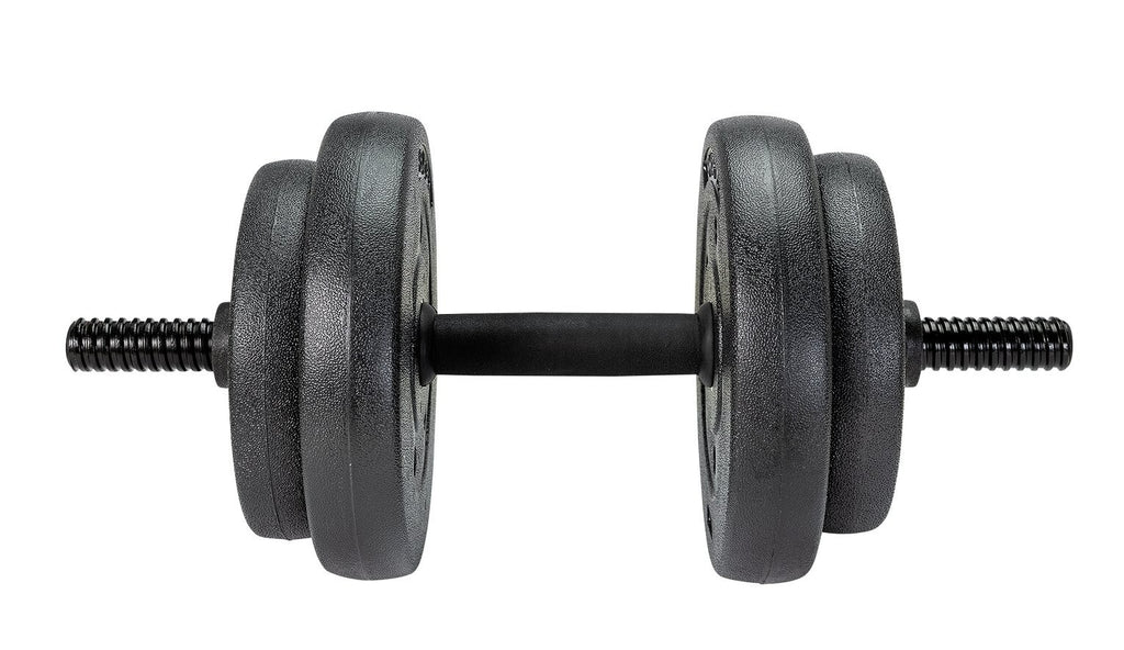 Opti Vinyl Barbell Dumbbell Weight Set 35kg | Adjustable Dumbbells and Bar Set