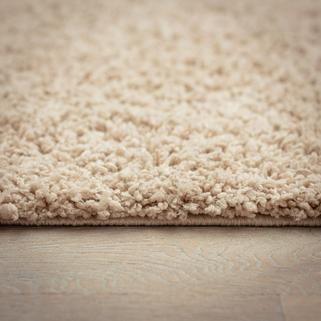 Habitat Recycled Cosy Plain Shaggy Rug - 160x230cm - Natural