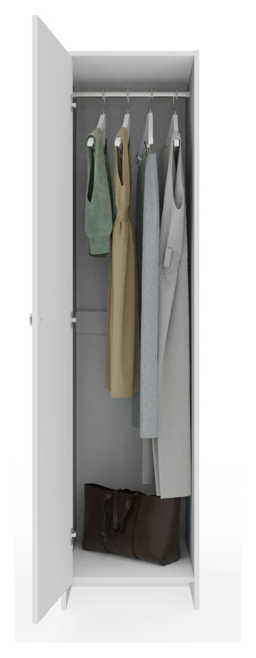 Seville 2 Piece 1 Door Wardrobe Set - White ( B Grade 51891- 51884 )