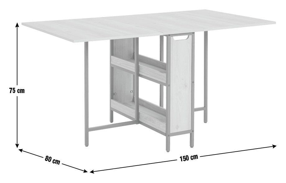 Loft Living Folding 4-6 Seater Dining Table - Oak ( B Grade 57942 )